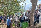 Sigap-Evakuasi-Mobil-Kecelakaan-Tunggal,-Personel-Samapta-Polresta-Kupang-Kota-Bantu-Lancarkan-Arus-Lalu-Lintas.