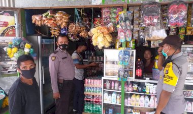 Upaya-Cegah-Covid-19,-Bhabinkamtibmaas-Kelurahan-Batuplat-Laksanakan-Gaplin-Protokol-Kesehatan-Di-Wilayah-Binaannya