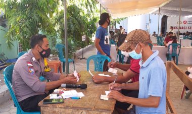 Percepatan-Vaksinasi-Covid-19-Bagi-Masyarakat-Kota-Kupang,Polres-Kupang-Kota-kembali-Mengelar-Vaksinasi