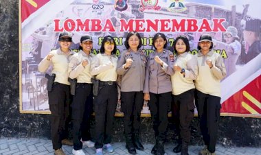 Polwan-Polresta-Kupang-Kota-Juara-III-Lomba-Menembak-HUT-Polwan-Ke-74
