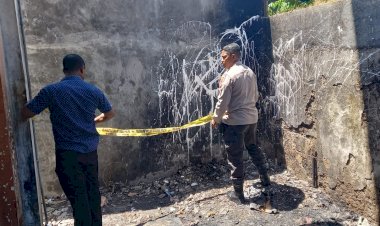 Bhabinkamtibmas-Kolhua-Bantu-Amankan-TKP-Kebakaran-Alfaramt-BTN