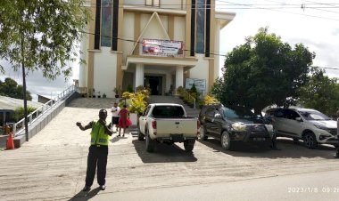 Polsek-Maulafa-Lakukan-Monitoring-Pelaksanaan-Ibadah-Minggu-di-Wilayah-Hukumnya