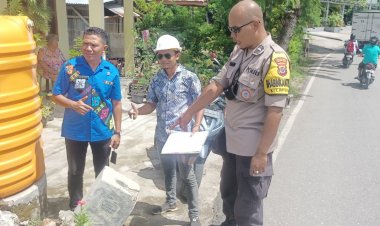 Pastikan-Batas-Kelurahan,-Bhabinkamtibmas-Batuplat-dan-Lurah-Akan-Bangun-Gapura