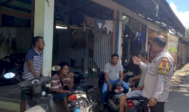 Sambang-Pangkalan-Ojek,-Bhabinkamtibmas-Sampaikan-Himbauan-Kamtibmas