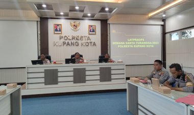 Jamin-Keamanan-Saat-Perayaan-Paskah,-Polresta-Kupang-Kota-Laksanakan-Lat-Pra-Ops-Semana-Santa-Turangga-2023.