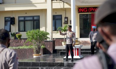 Beri-Arahan-Apel-Pagi,-Kapolresta-Tekankan-Tindak-Tegas-Pelaku-Kejahatan