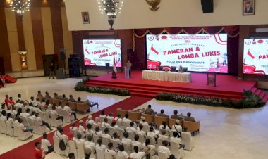 Meriahkan-HUT-ke-78-RI,-Lemdiklat-Polri-Gelar-Lomba-Lukis