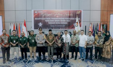 Kapolresta-Kupang-Kota-Hadiri-Pembukaan-Rapat-Pleno-Terbuka,-Hasil-Penghitungan-Suara-Pemilu-di-Tingkat-Kota-Kupang.