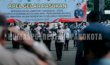 Sambut-Bulan-Suci-Ramadhan,-Polresta-Kupang-Kota-Apel-Gelar-Pasukan-Operasi-Keselamatan-2024