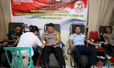 Bakti-Kesehatan-Polresta-Kupang-Kota,-Sumbang-83-Kantong-Darah