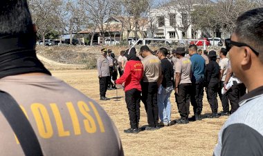 Jelang-Simulasi-Sispamkota,-Kapolresta-Kupang-Kota-Minta-Partisipasi-Aktif-Anggota