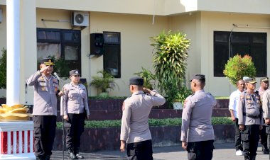 Apel-Pagi-Jam-Pimpinan,-Kapolresta-Kombes-Aldinan-Manurung:-Sinergi-Antar-Fungsi-dalam-Tugas-Pelayanan