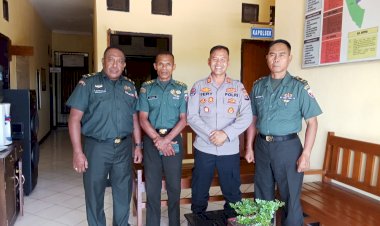 Sinergitas-TNI/Polri,-Kapolsek-Maulafa-Terima-Kunjungan-Silaturahmi-dari-Korem-161-Kupang.