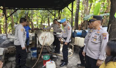 Polresta-Kupang-Kota-Sita-Miras-Ratusan-Liter,-Hasil-Operasi-Pekat-Turangga.