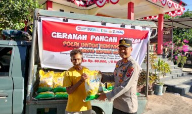 Polsek-Maulafa-Gelar-Gerakan-Pangan-Murah,-Warga-Antusias-Sambut-Penjualan-Beras-SPHP-dengan-Harga-Terjangkau.