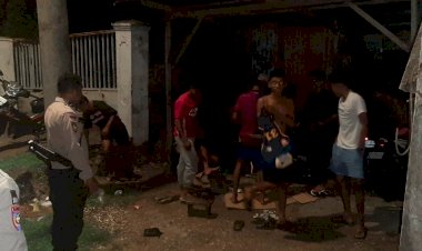 Patroli-Cipta-Kondisi-di-Dini-Hari,-Piket-Polsek-Maulafa-Bubarkan-Kelompok-Pemuda-Konsumsi-Miras-di-Maulafa