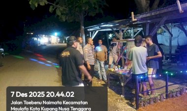 Respon-Cepat-Piket-Polsek-Maulafa-Tertibkan-Penjual-Petasan-yang-Putar-Musik-Keras-di-Naimata