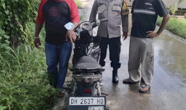 Misteri-Motor-Terparkir-3-Hari-di-Jalan-Gambus,-Bhabinkamtibmas-Fatufeto-Bergerak-Cepat-Amankan-ke-Polsek-Alak