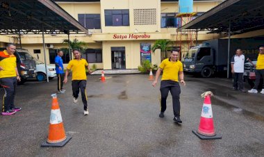 Hari-Kedua-TKJ-Polresta-Kupang-Kota,-Ratusan-Personel-Uji-Ketahanan-Fisik.