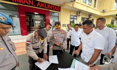 Cegah-Penyalahgunaan,-Polresta-Kupang-Kota-Lakukan-Pemeriksaan-Senpi-Dinas.