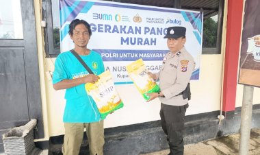 Polsek-Maulafa-Gelar-Gerakan-Pangan-Murah,-Salurkan-2-Ton-Beras-SPHP-Jelang-Idul-Fitri-2026.