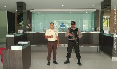 Jaga-Keamanan-Perbankan,-Unit-Pamobvit-Polresta-Kupang-Kota-Tingkatkan-Pengamanan.