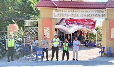 Polsek-Alak-Amankan-Ibadah-Emeritasi-dan-Perhadapan-Pendeta-GMIT-Lahai-Roi-Namosain