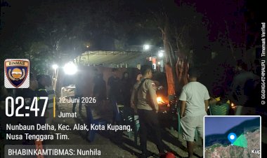 Bhabinkamtibmas-Bersama-Piket-SPKT-Polsek-Alak-Tindak-Lanjuti-Aduan-Warga,-Bubarkan-Kelompok-Pemuda-yang-Karaoke-Hingga-Larut-Malam.