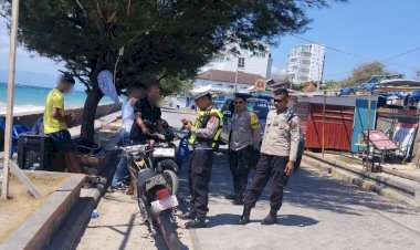 Polsek-Kota-Lama-Amankan-Sepeda-Motor-Knalpot-Brong-di-Kawasan-Pantai-Belakang-Hotel-On-The-Rock.