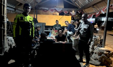 Patroli-Dialogis-Polsek-Alak,-Personel-Imbau-Remaja-Hentikan-Miras-dan-Musik.