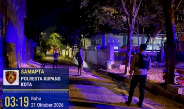 Patroli-Malam,-Sat-Samapta-Polresta-Kupang-Kota-Sisir-Jalan-Utama-Jaga-Kamtibmas-Tetap-Kondusif.