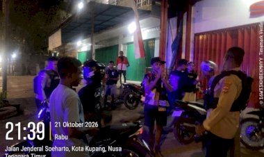Cegah-Tawuran-dan-Balap-Liar,-Sat-Samapta-Polresta-Kupang-Kota-Gelar-Patroli-Lampu-Biru.