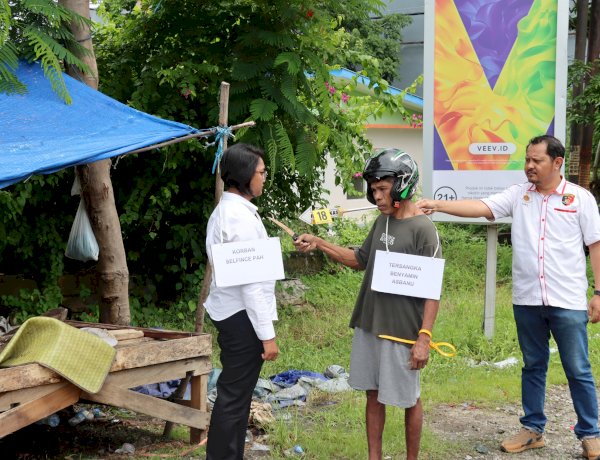 Polsek Kota Lama Gelar 29 Adegan Rekonstruksi Ungkap Aksi Keji Bento, Kasus Pembunuhan di Lapak Semangka Kelapa Lima.