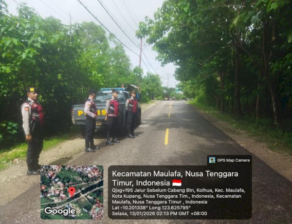 Satsamapta Polresta Kupang Kota Gelar Patroli Rutin dan Tanggap Bencana di Wilayah Kota Kupang