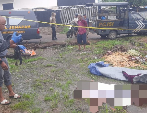 Warga Oepura Ditemukan Meninggal di Lahan Kosong, Diduga Akibat Sakit Jantung : Polsek Maulafa Amankan dan Olah TKP.