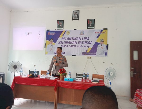 Kapolsek Maulafa Berikan Sosialisasi dan Himbauan Kamtibmas di Fatukoa : KDRT, Perselingkuhan, dan Pencurian.
