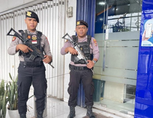 Unit Pamobvit Sat Samapta Polresta Kupang Kota Laksanakan Pengamanan Rutin Objek Vital Perbankan