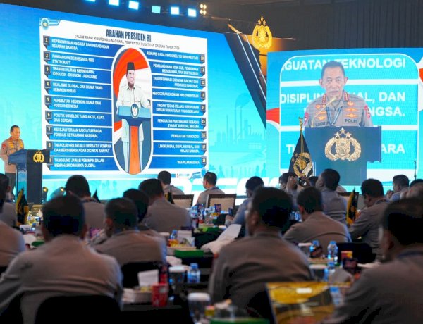 Beri Arahan di Rapim Polri, Kapolri Tegaskan Dukung-Kawal Penuh Program Pemerintah.
