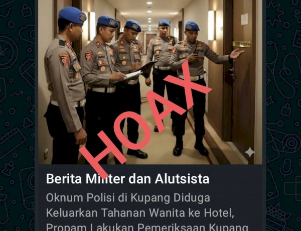 Isu Anggota Polresta Bawa Tahanan ke Hotel Adalah Hoax atau Tidak Benar
