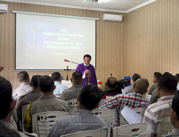 Personel Polresta Kupang Kota Rutin Gelar Binroh, Perkuat Iman dan Integritas dalam Pelayanan.