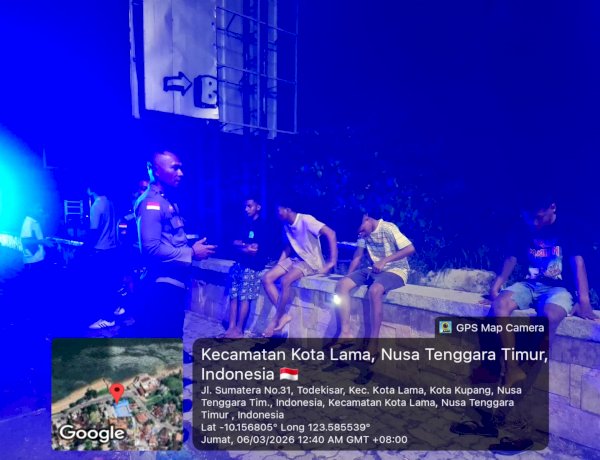 Patroli Dialogis Cipta Kondisi, Polresta Kupang Kota Pastikan Situasi Kamtibmas Tetap Aman di Malam Hari.