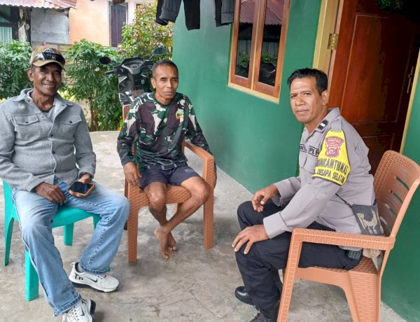 Sambang Wilayah Oesapa Selatan, Bhabinkamtibmas Tekankan Kehadiran Polisi di Tengah Masyarakat.