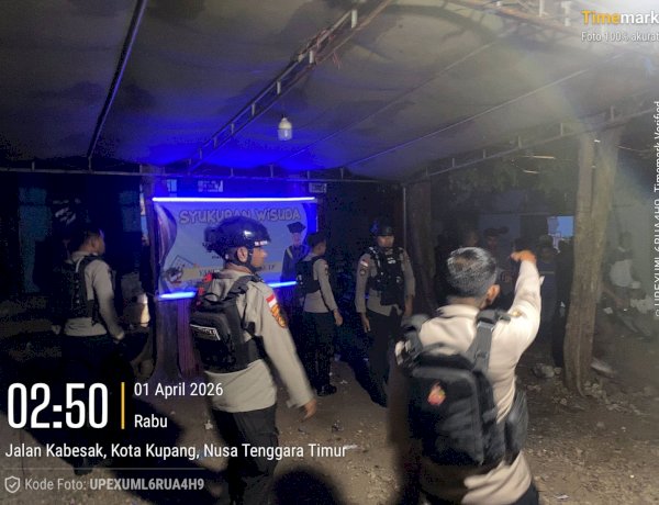 Sigap Tanggapi Laporan 110, Polresta Kupang Kota Redam Keributan di Acara Wisuda.