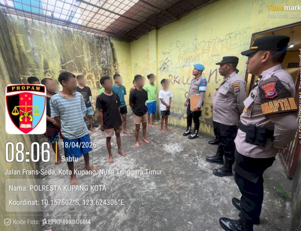 Sisi Humanis Polri, Polresta Kupang Kota Fasilitasi Olahraga Pagi bagi Para Tahanan.