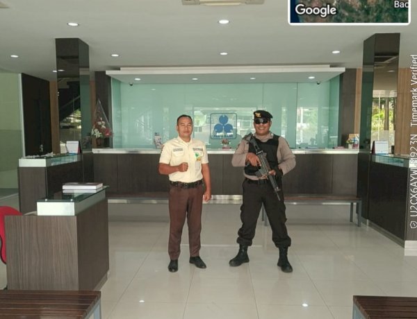 Jaga Keamanan Perbankan, Unit Pamobvit Polresta Kupang Kota Tingkatkan Pengamanan.