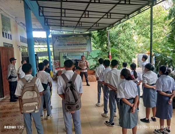 Polsek Alak Beri Imbauan Dampak Penggunaan HP di Sekolah, dan Sosialisasi KUHP Nasional.