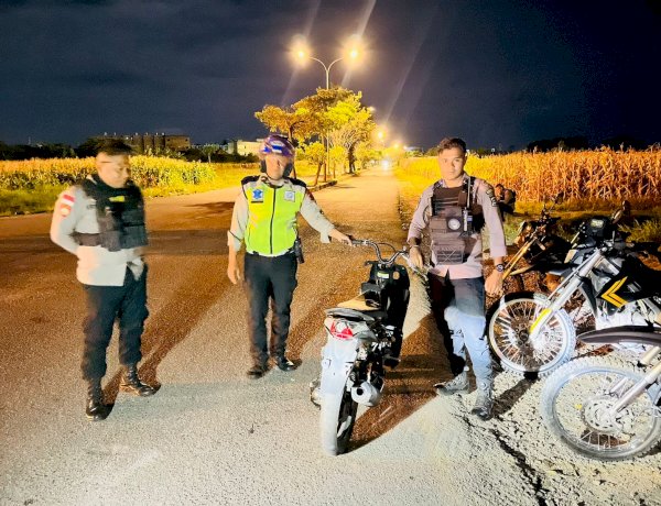 Respons Cepat Samapta Polresta Kupang Kota, Amankan Pelaku Balap Lari Kaki dan Trek-Trekan Sepeda Motor.