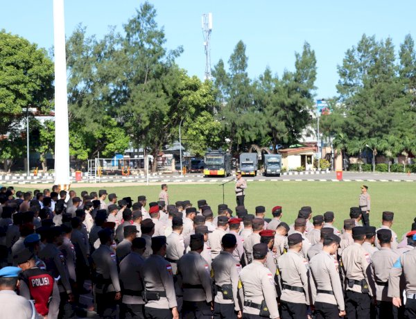 Apel “May Day” 2026, Polresta Kupang Kota Siagakan Ratusan Personel Gabungan.