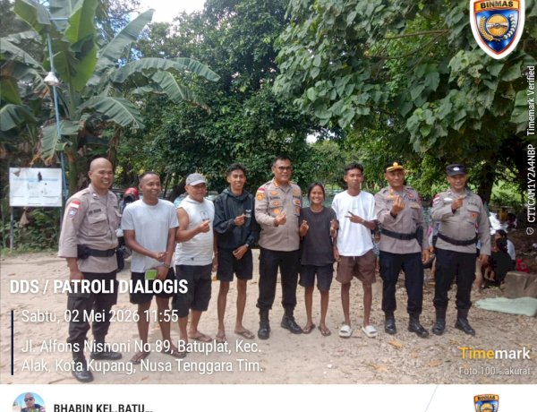 Kapolresta Kupang Kota Tinjau Pemandian Air Sagu, Tekankan Peran Bhabinkamtibmas Jaga Kamtibmas.