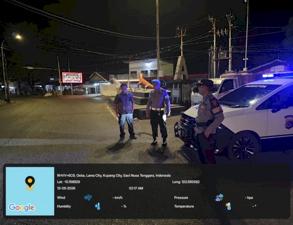 Patroli Presisi Berbasis Data dan Wasdal Digital, Polresta Kupang Kota Pastikan Kamtibmas Tetap Kondusif.